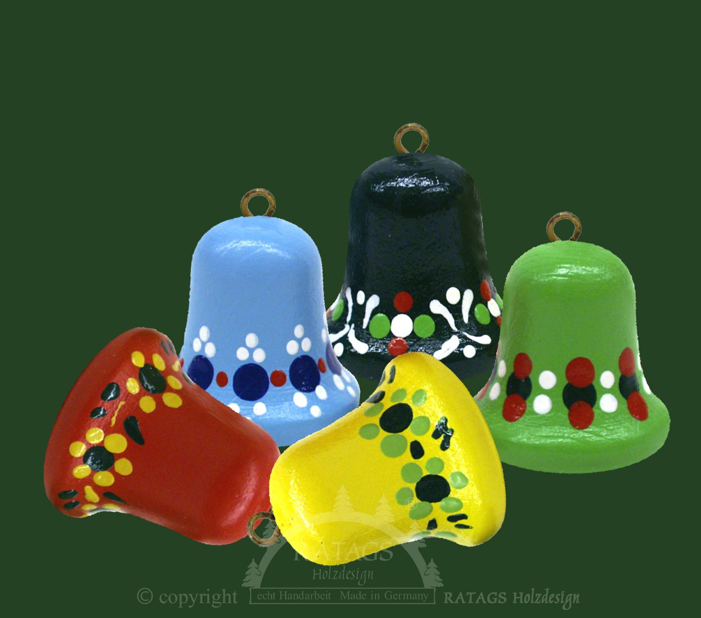 Tree decoration daffodils, medium, set of 5