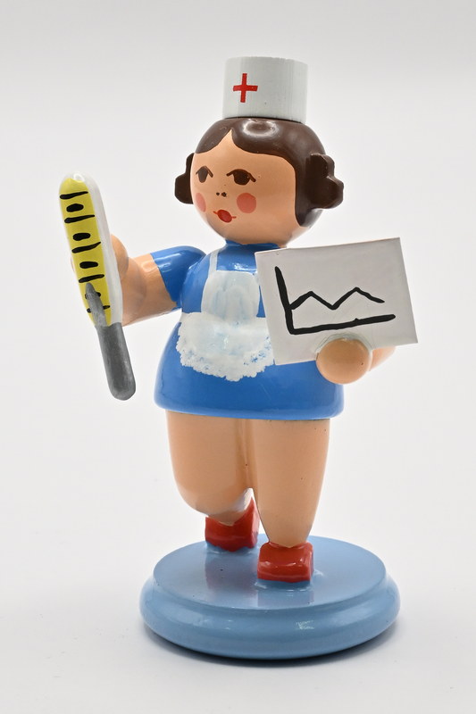 Figur, Krankenschwester mit Fieberkurve