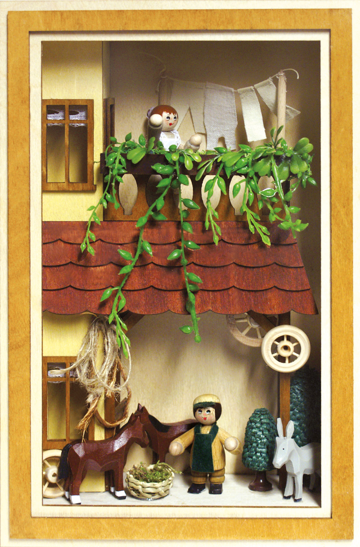 3D-Wandbild, Pferdehof