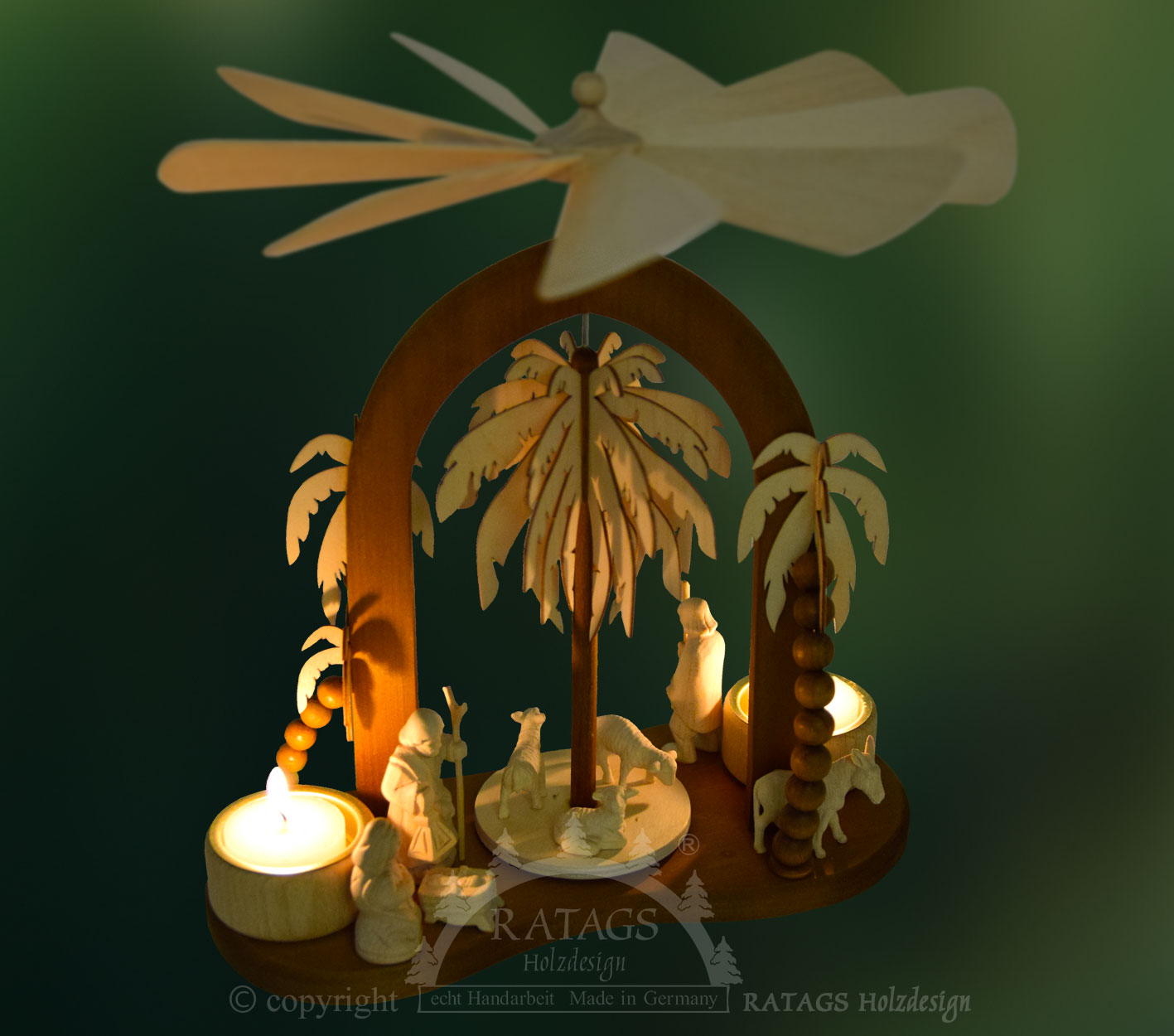 Star arch pyramid, Nativity, brown