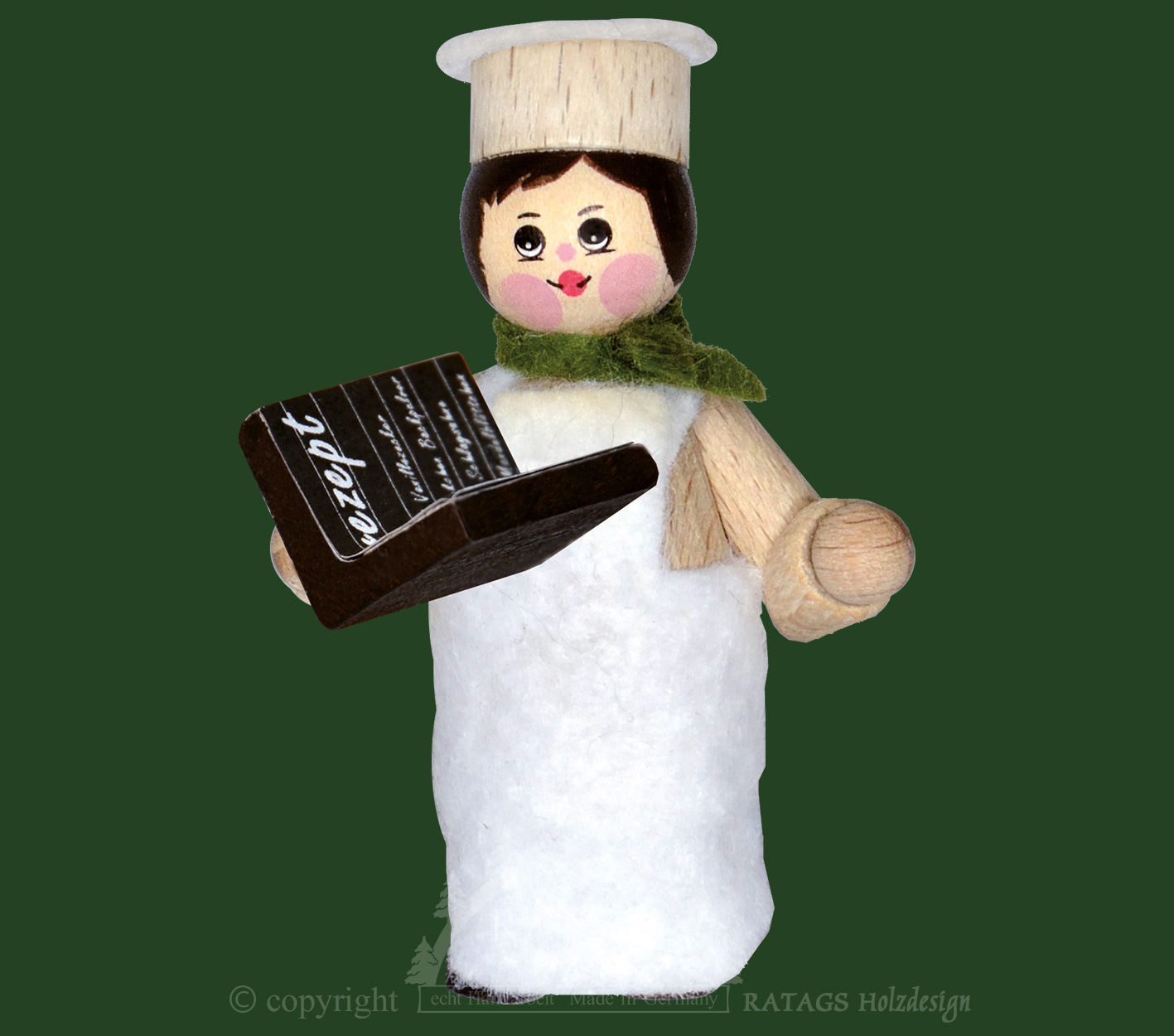 Collector's dolls, baker with long white apron
