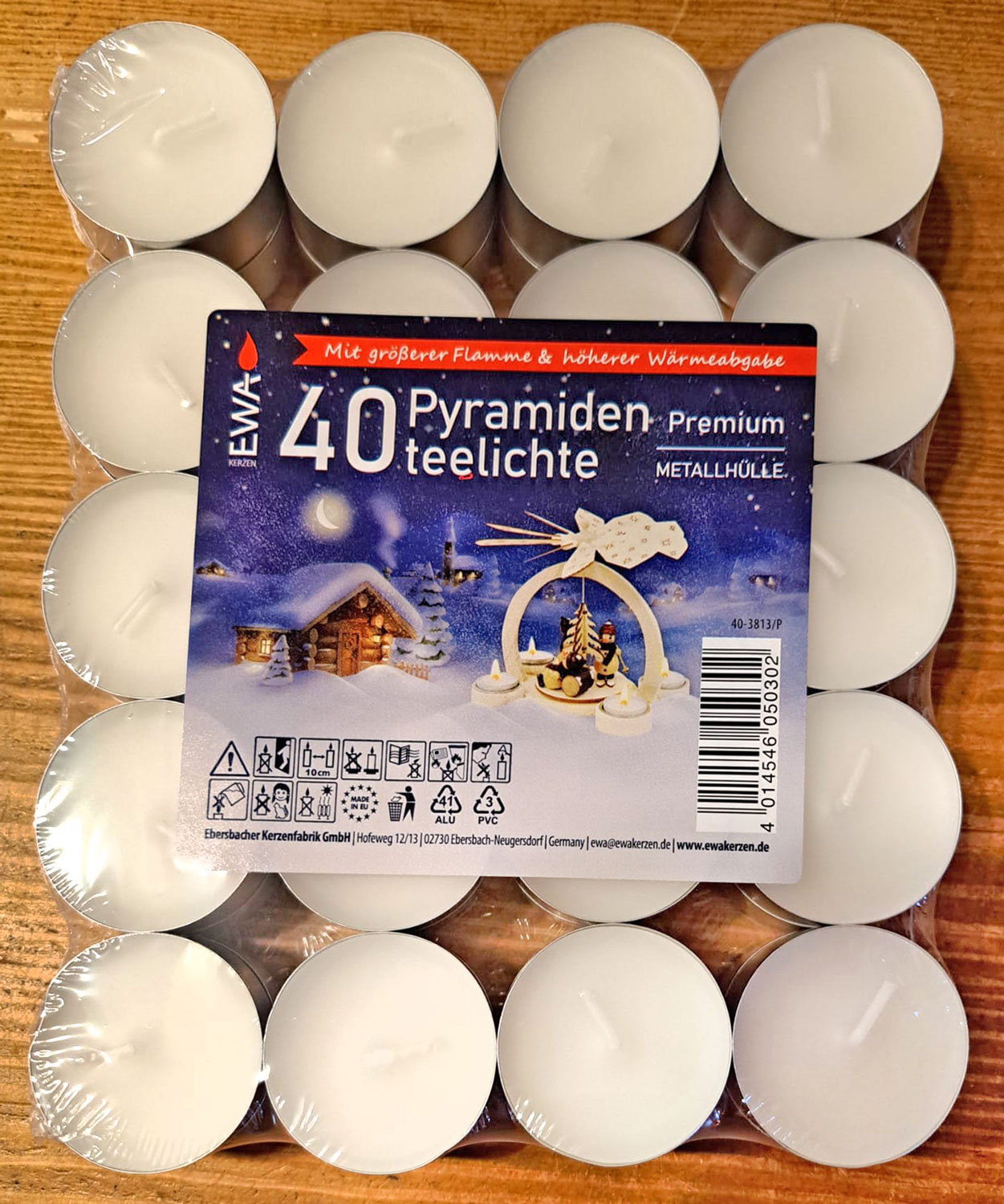 40 Teelichte Pyramiden