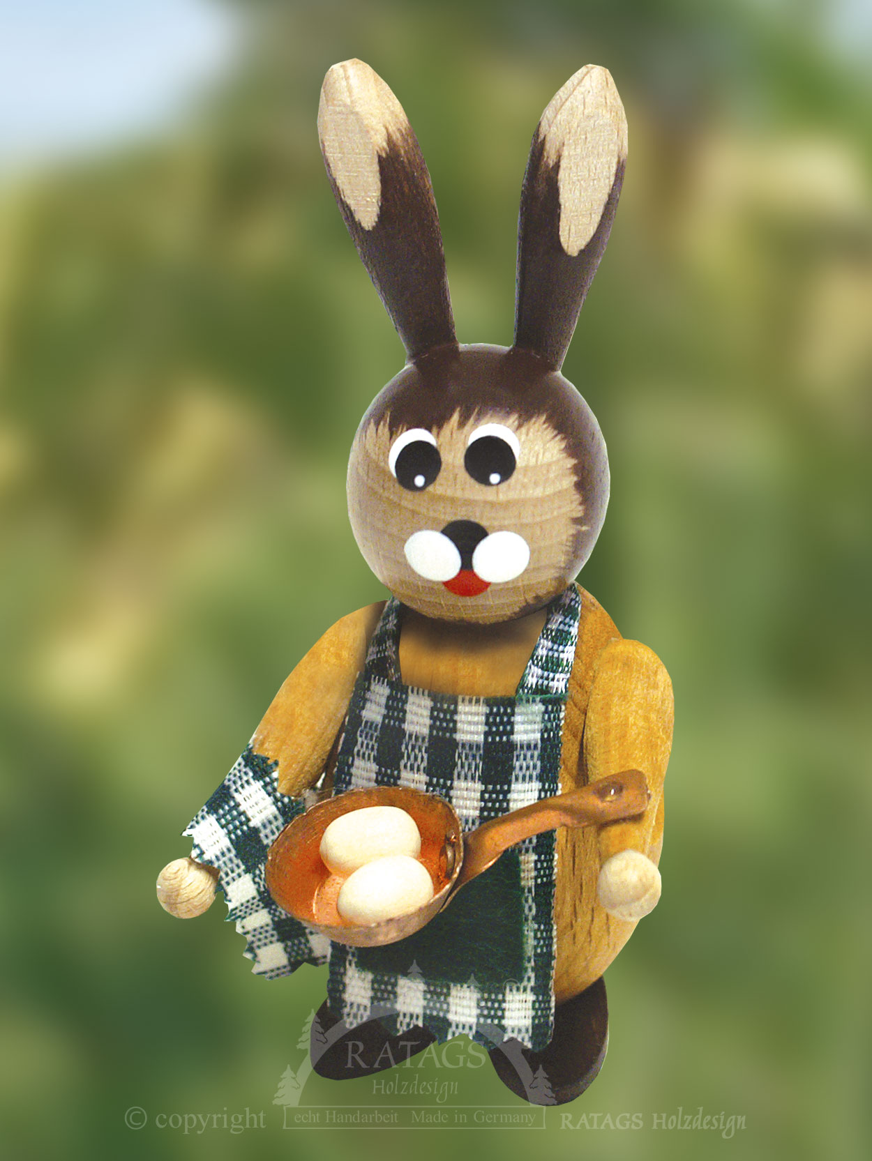 Conejito Knuffi, crisol y huevos