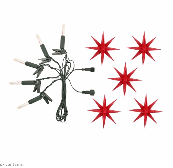 Erweiterung Sternenkette A1s rot LED für den Innen und Außengebrauch Erweiterung Sternenkette A1s rot LED für den Innen und Außengebrauch