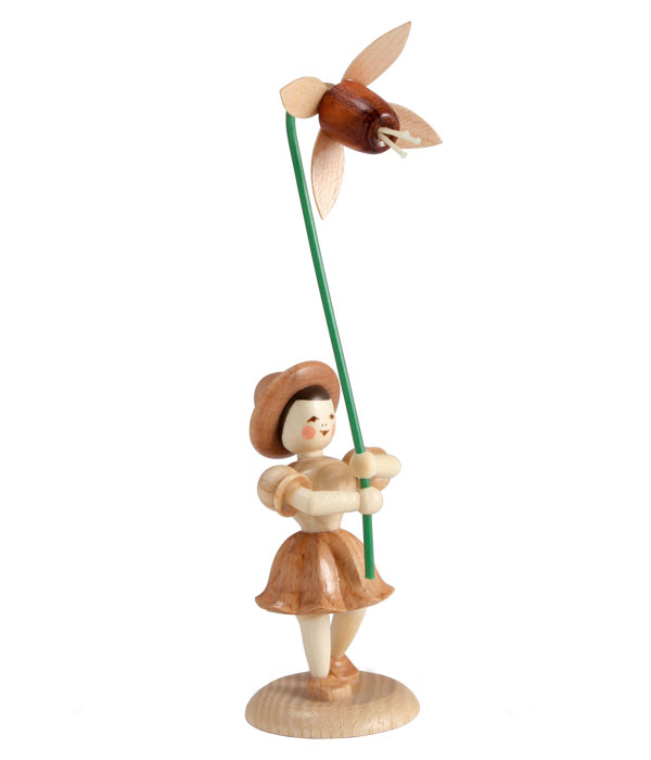 Flower child with fuchsia, natural