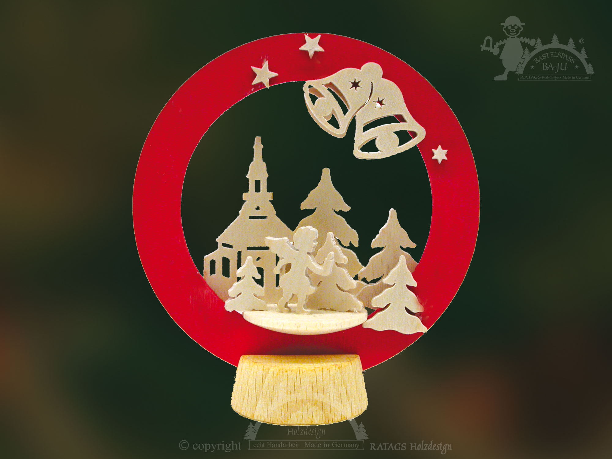 Base ring for crafting, church with angel