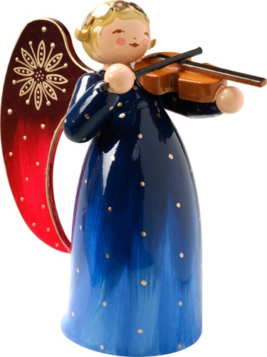 Engel reich bemalt, mit Violine