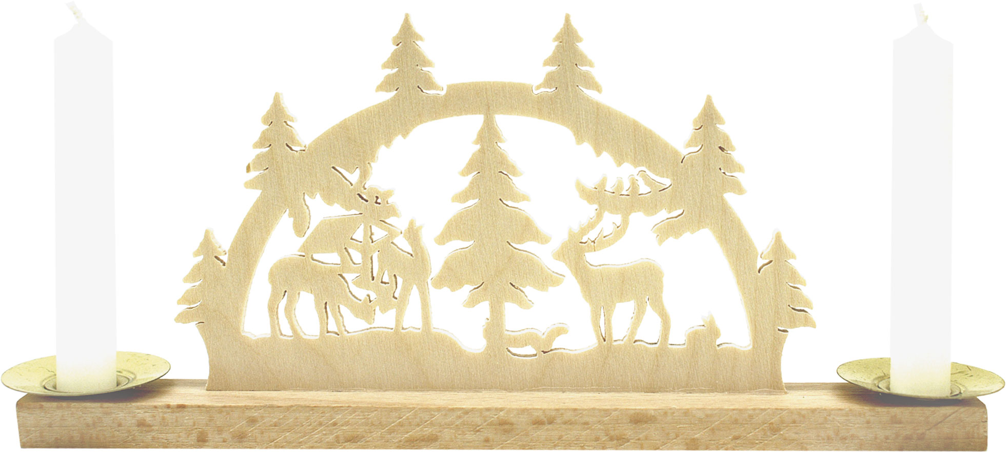 Mini candle arch for 2 doll candles Forest animals