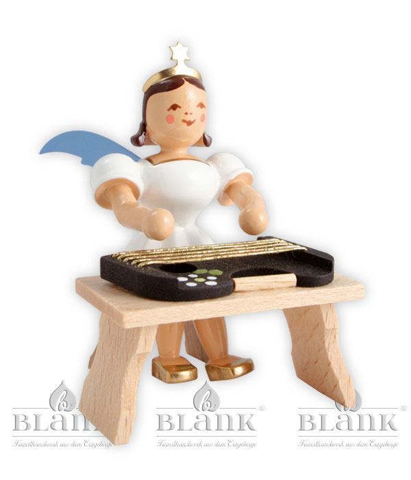 Angel with zither bench