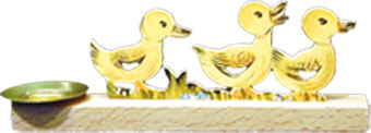 Kerzenhalter zum Basteln, Frühling Länge ca.  11 cm
