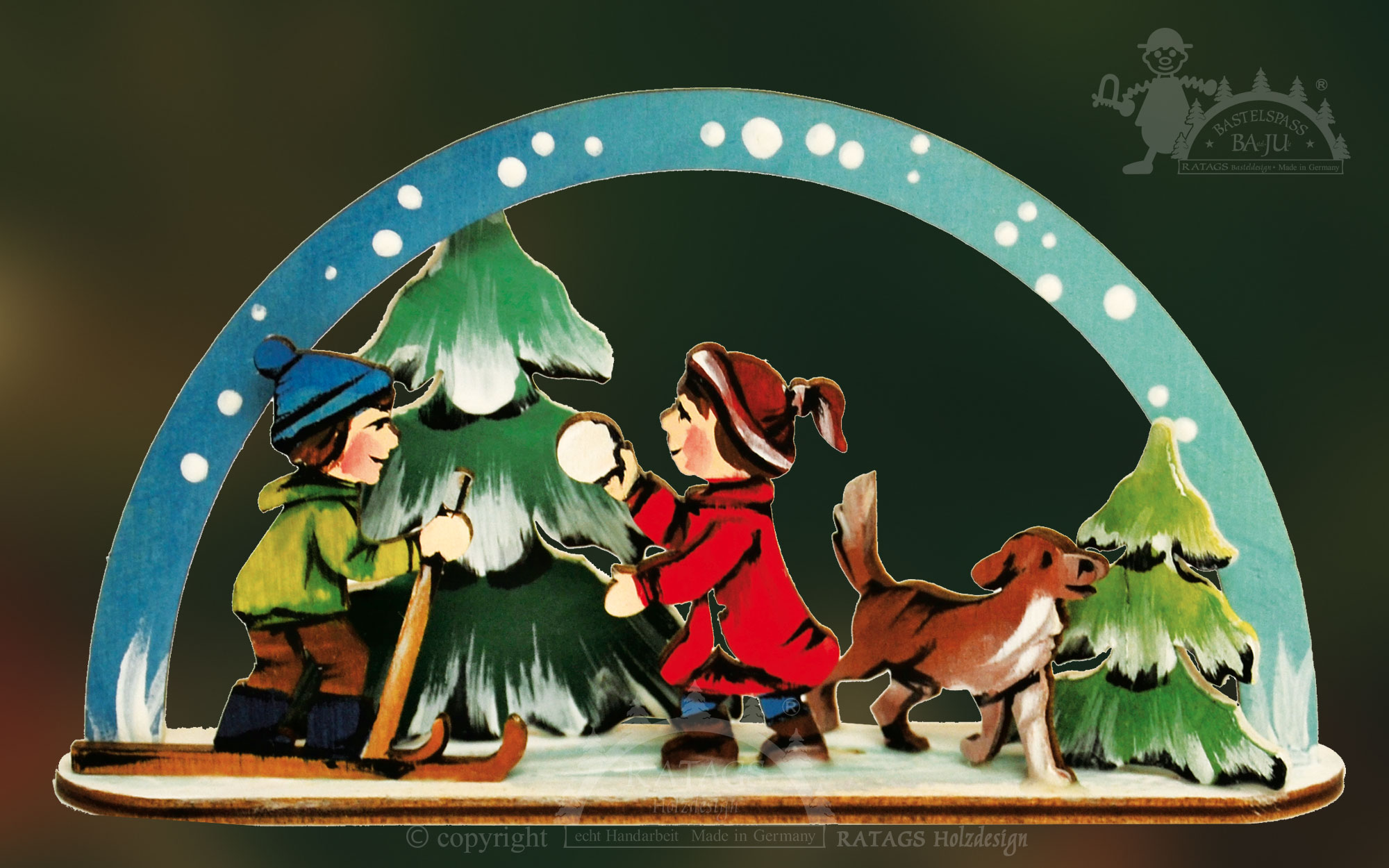 Mini candle arch for crafting Snowball fight