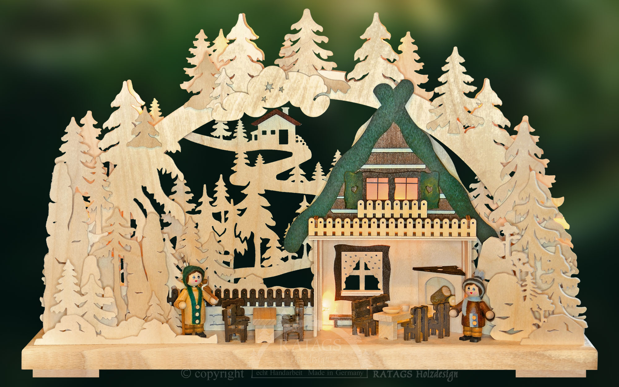 3D-Schwibbogen kl., Kaminstübele 3D-Schwibbogen kl., Kaminstübele