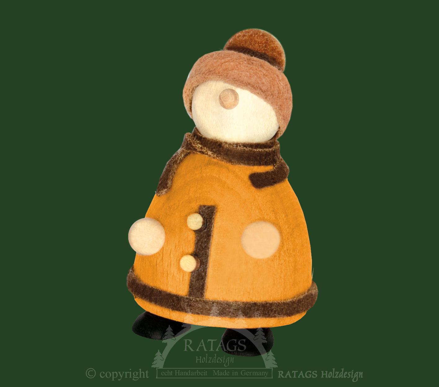 Molli, Junge Linie, Bommelmütze, braun