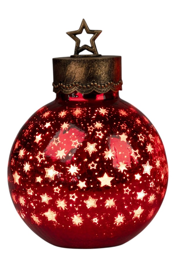 Decorative ball 30 cm star red