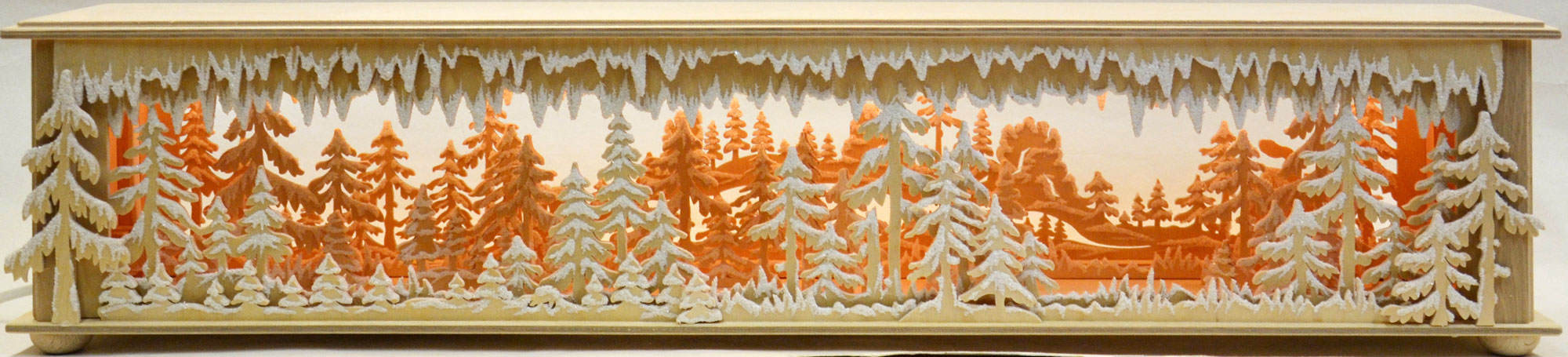 Medium-sized room light, 70 cm Forest/Mountain Hoarfrost