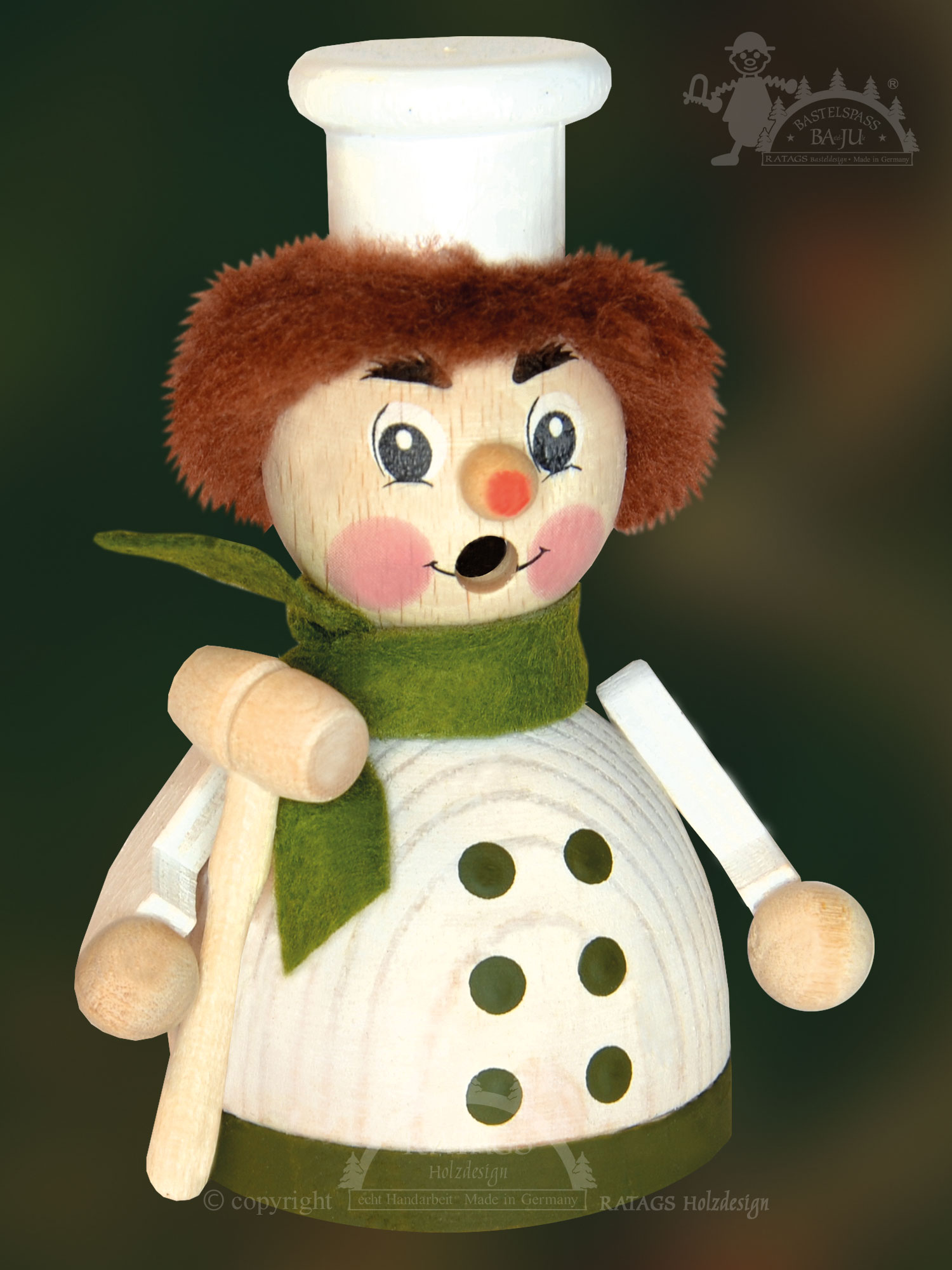 Räuchermännchen zum Basteln, Moppel, Köchin