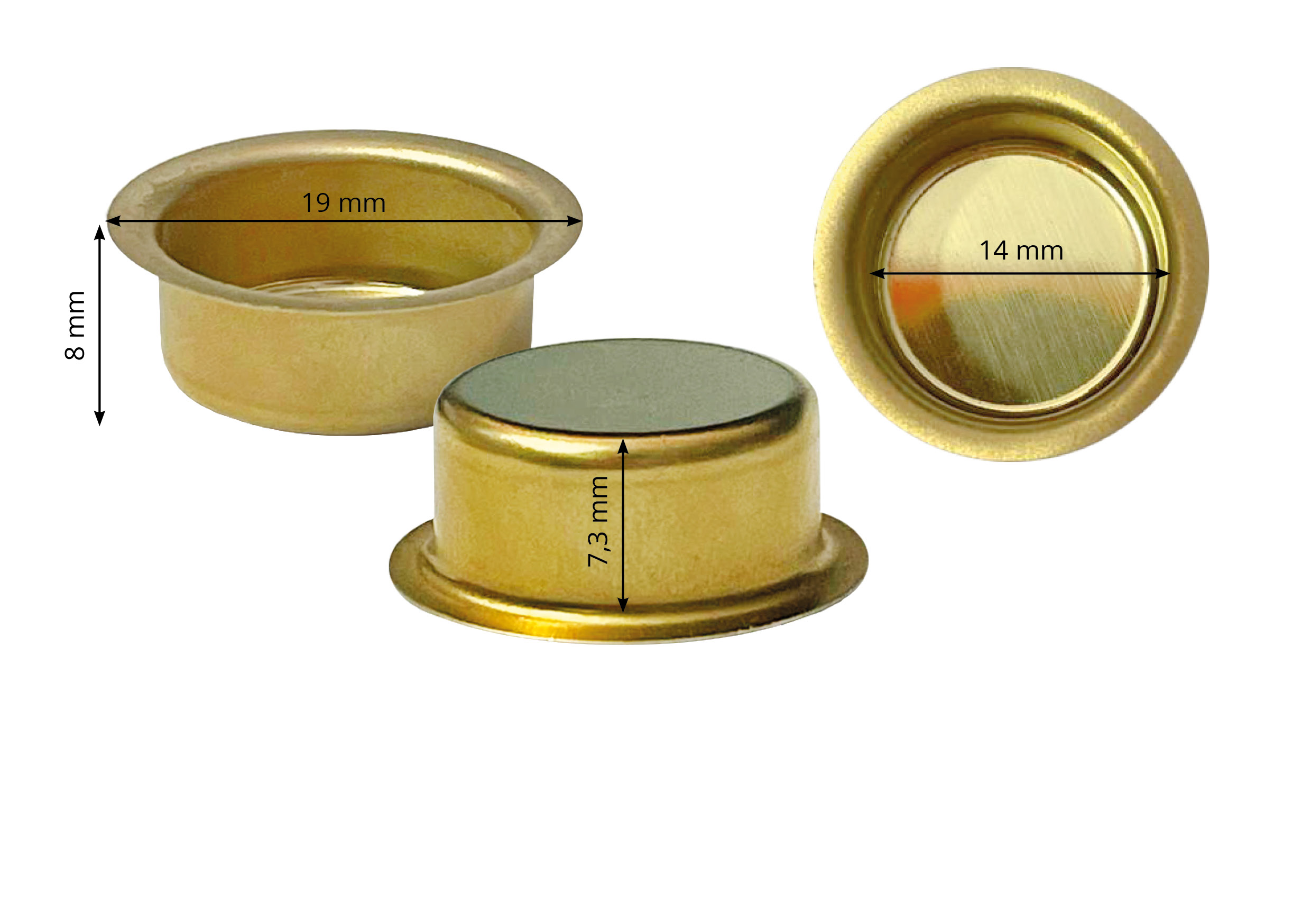 Brass grommets 14 mm