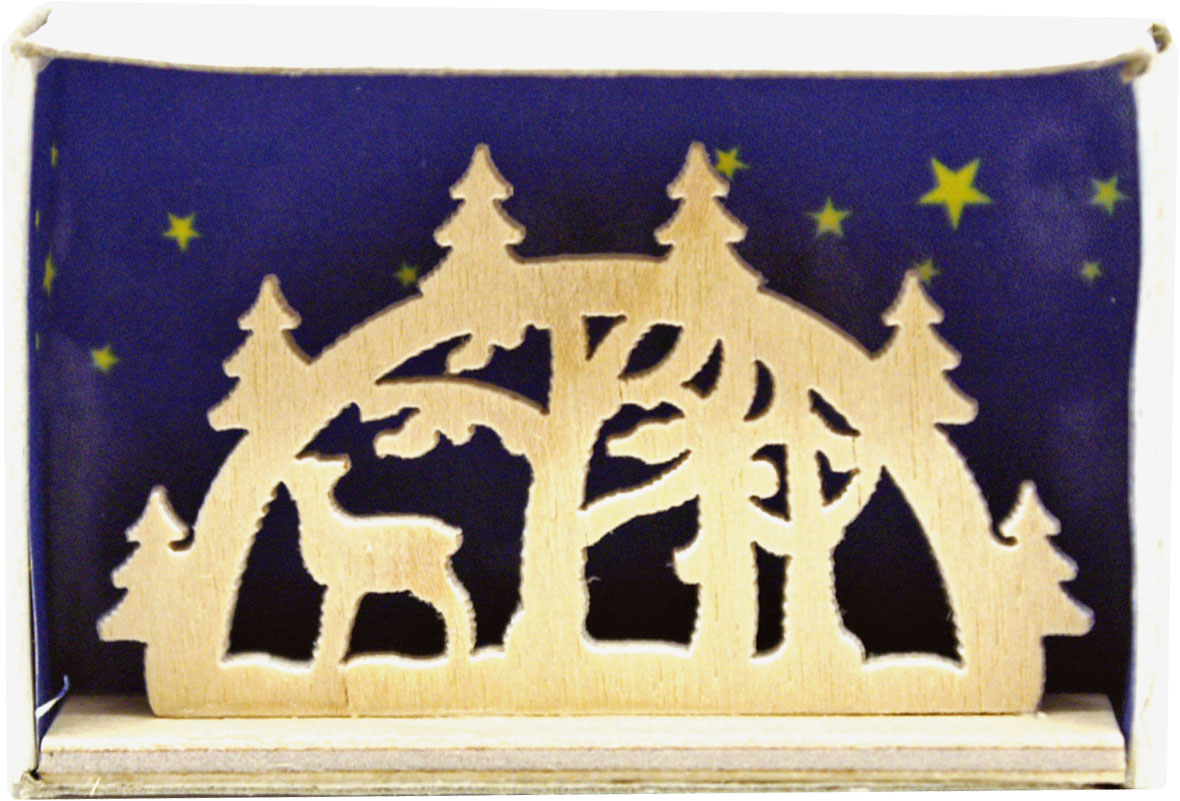 Miniature candle arch matchbox Waldesruh