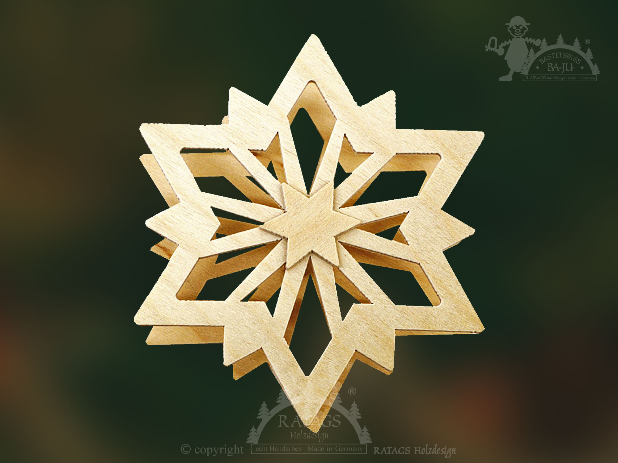 Attachable star for taper candles