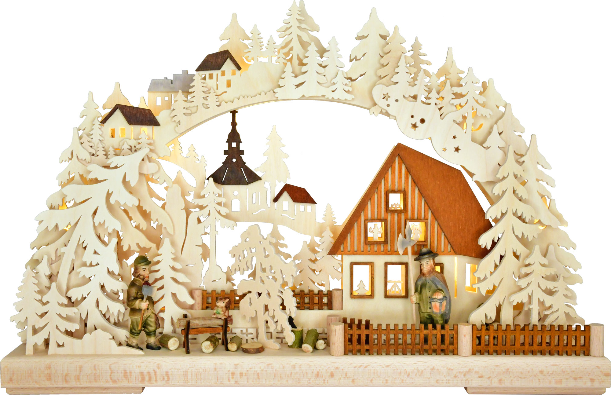 3D-Schwibbogen klein, Am Abend