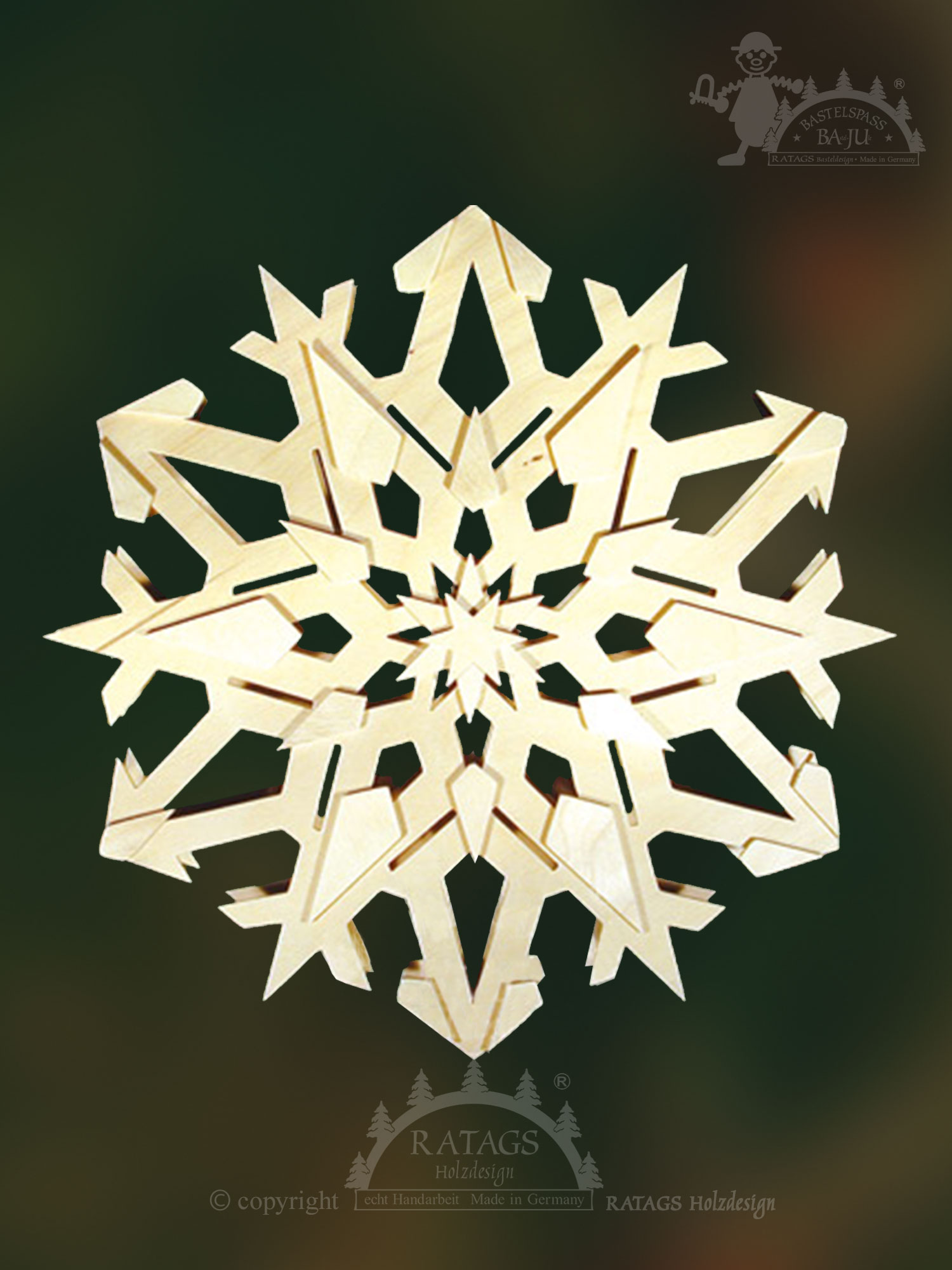 Window picture, illuminated, for crafting, star, for sawing out