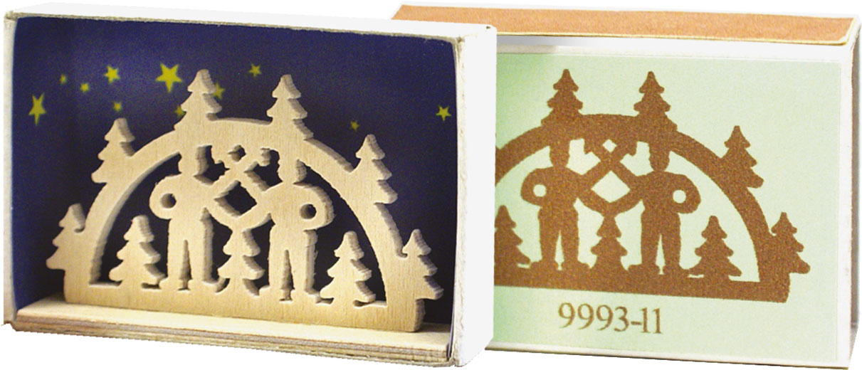 Miniature candle arch matchbox miner