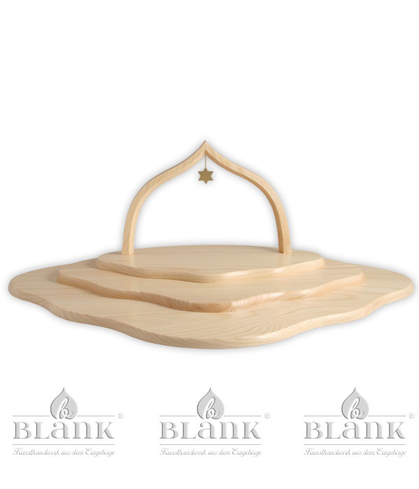 Wolke mit 3 Etagen Naturholz und Bogen