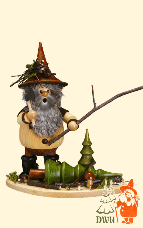 Incense burner, forest worker, large, natural