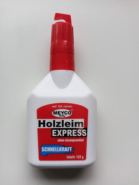 Holzleim Express Meyco, 125 g Flasche Schnellkraft