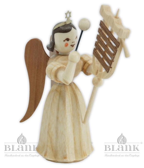 Pleated skirt angel bell tree natural