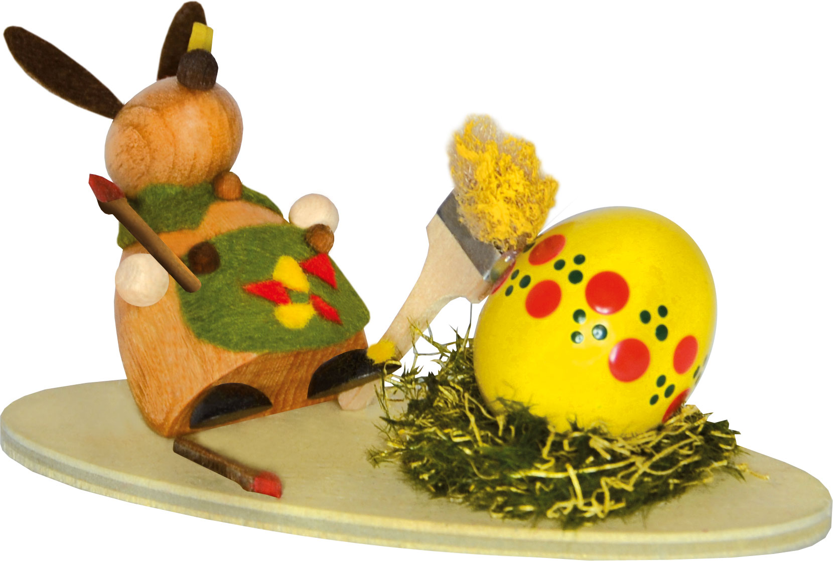 Bunny egg painter, Easter basket – yellow egg