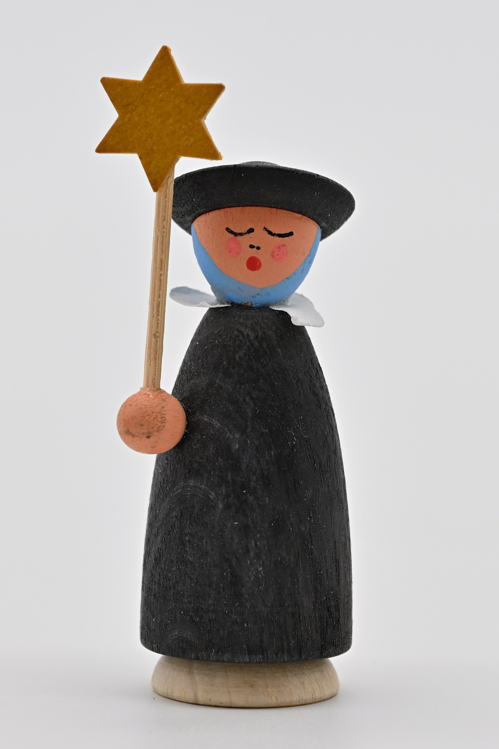 Kurrendesänger mit Stern, schwarz H 5 cm