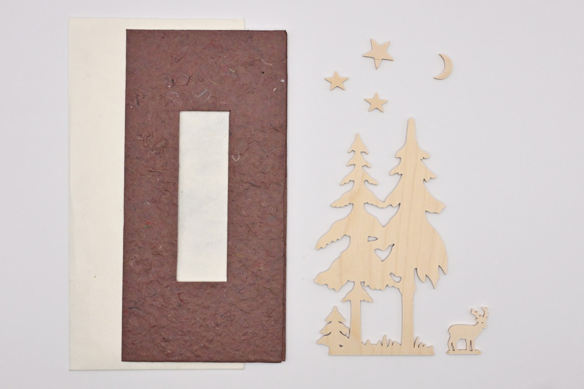 Karta, bordowa, z akcesoriami