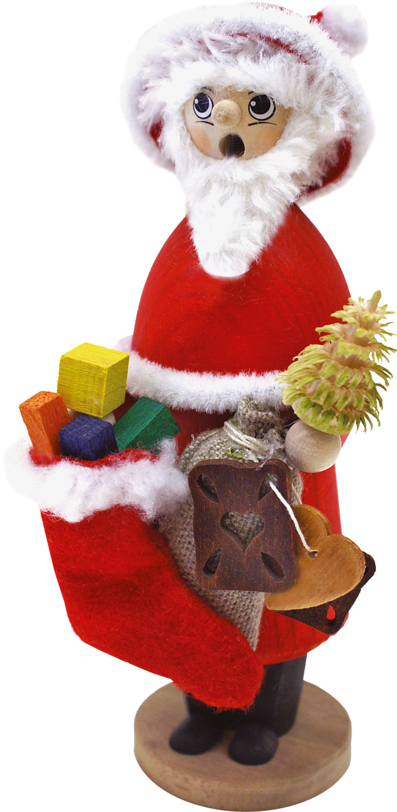 lasierter Naturpaffer, Weihnachsmann lasierter Naturpaffer, Weihnachsmann