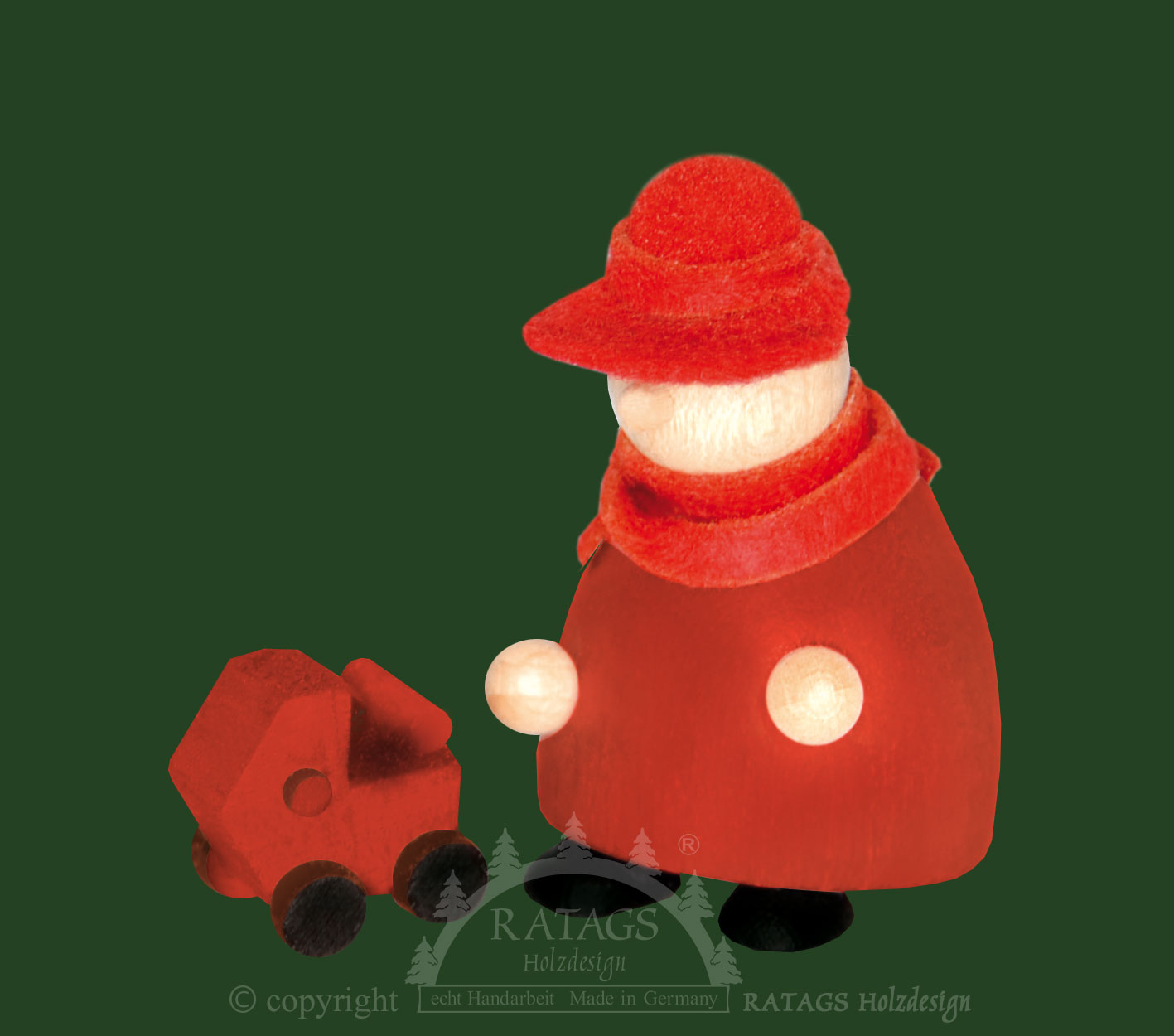 Molli, Junge Linie, red scarf and hat