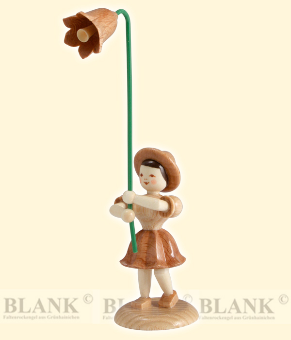 Flower child with bellflower, natural