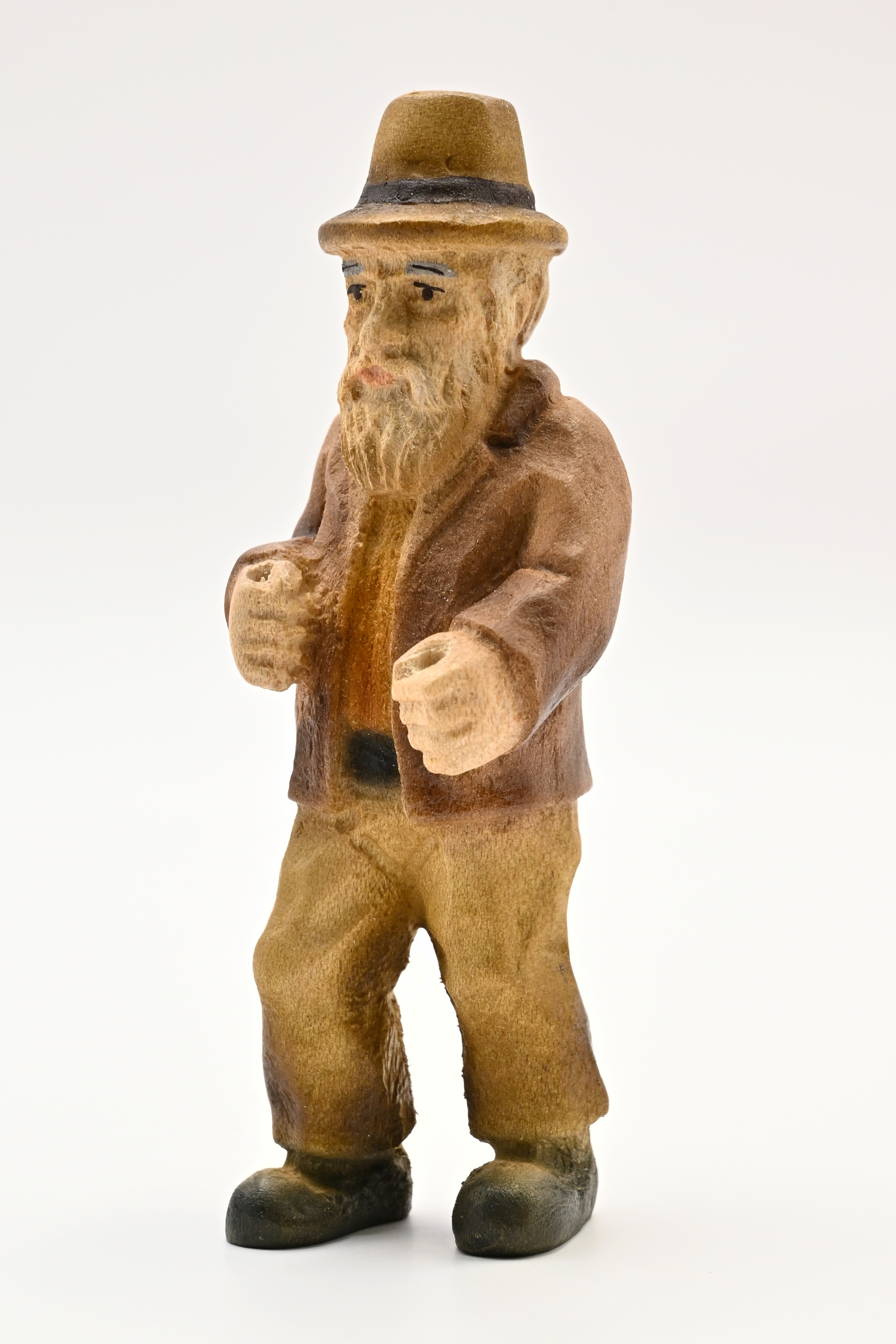 Mann mit Hut, stehend, coloriert 90 mm