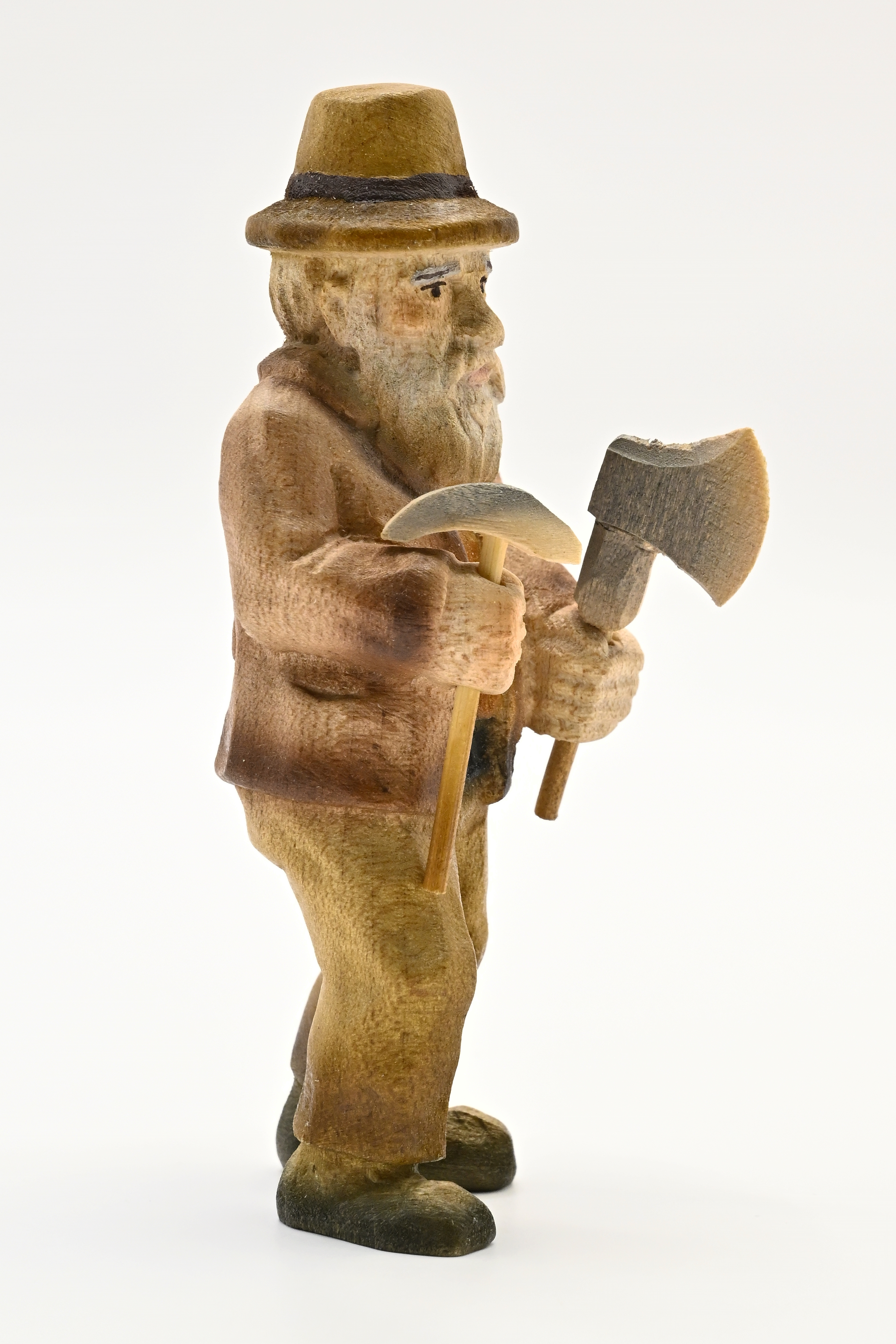 Waldarbeiter, Hut, Axt, coloriert 90 mm
