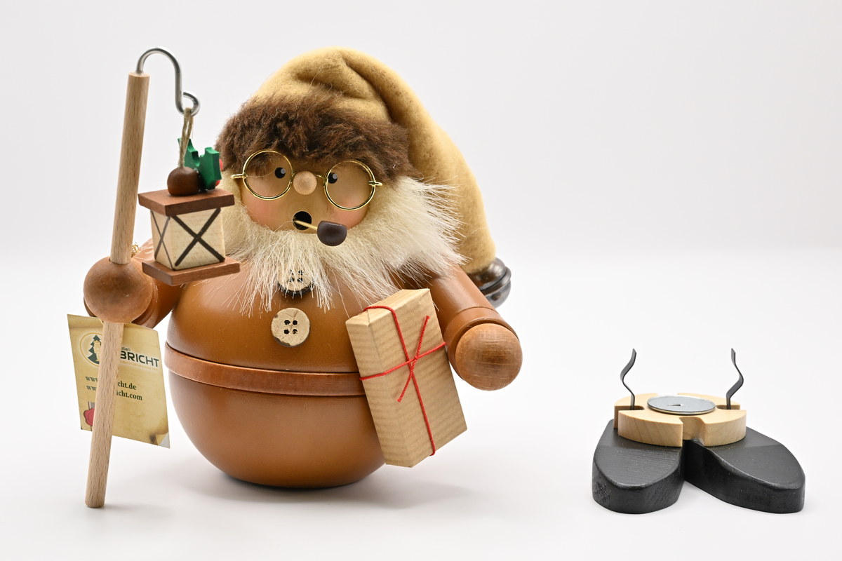 Räuchermann Weihnachtsmann mit Laterne n 15,5 cm