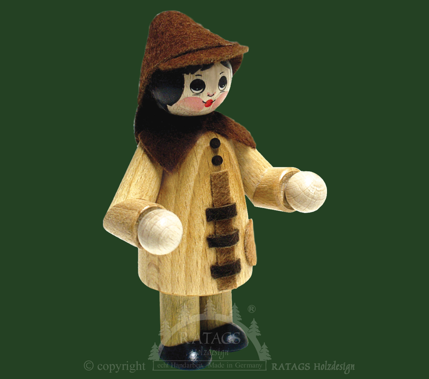 Grande figurine, homme avec chapeau