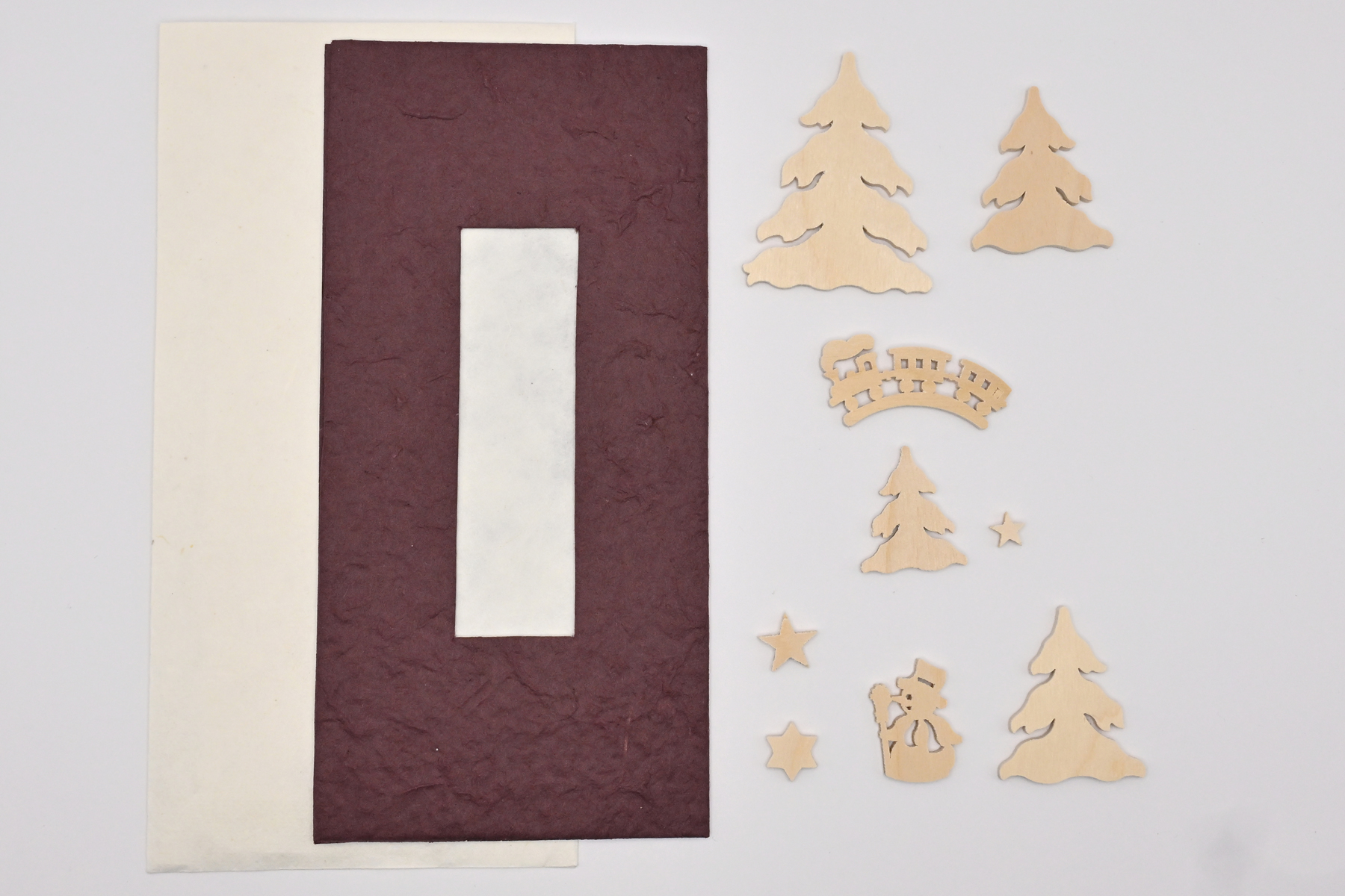 Karte, braun, mit Zubehör Karte, braun, mit Zubehör