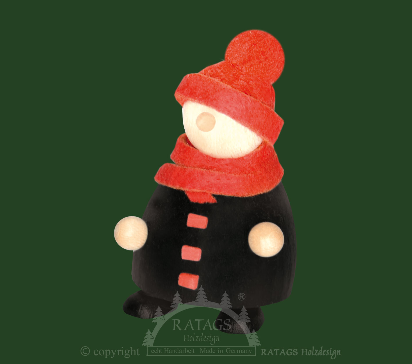 Molli, Junge Linie, roter Schal und Bomm