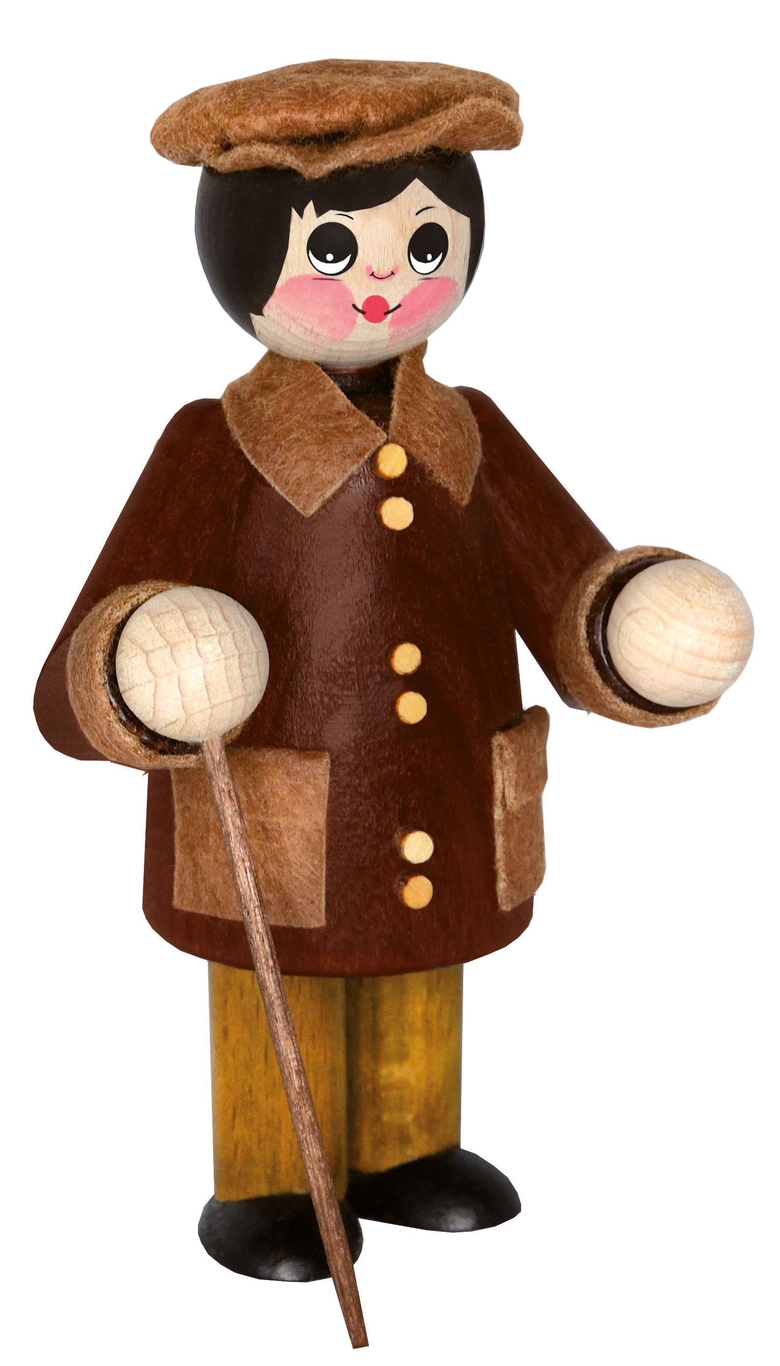 Figur groß, Mann mit Hut und Stock