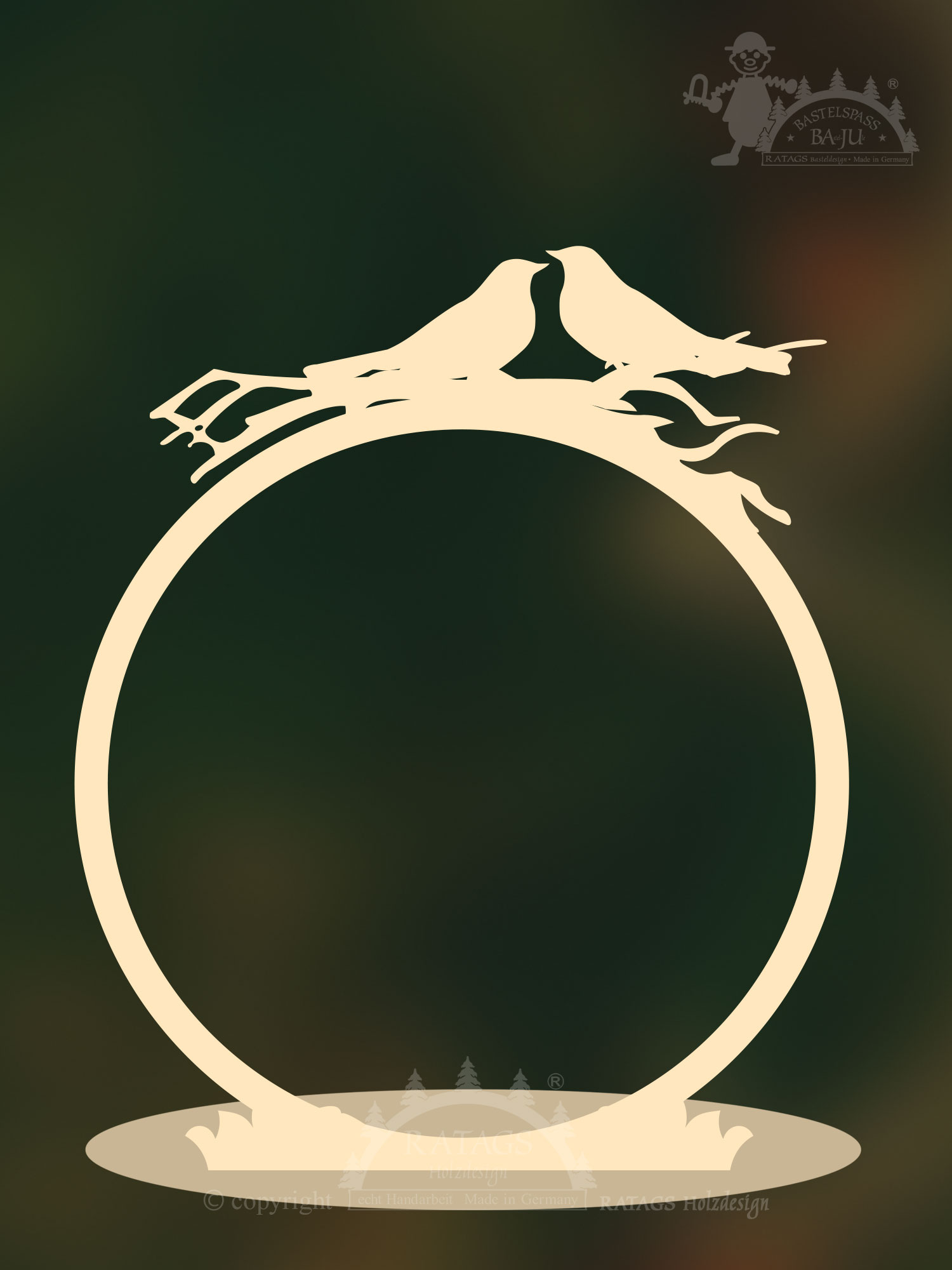 Menükärtchen Vögelchen zum Basteln