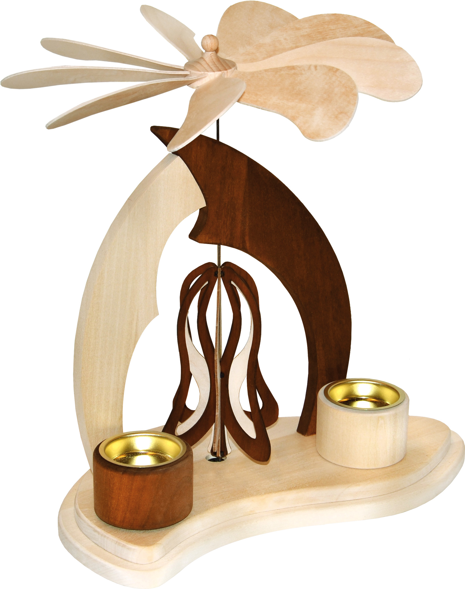 Ornament-pyramide i massivt tre, natur/brun, moderne