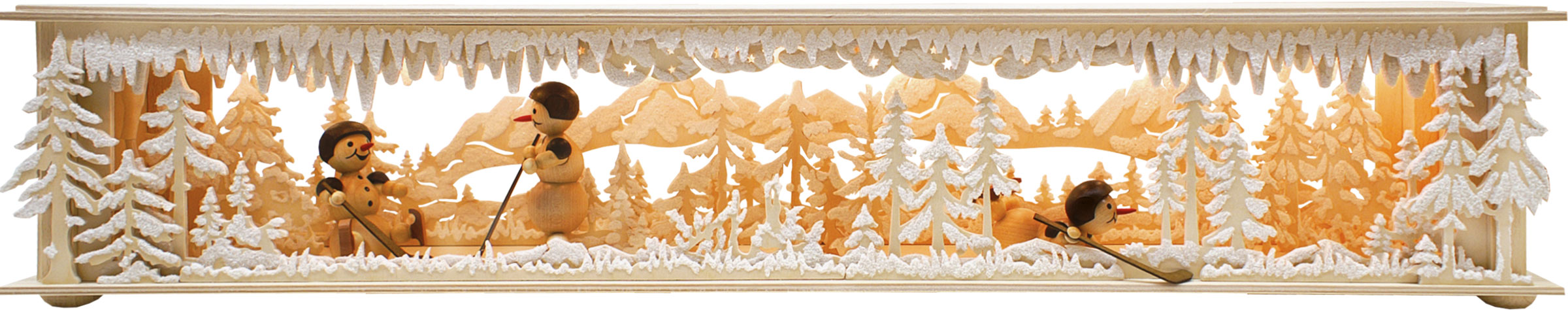 Luminária grande, para o paraíso dos bonecos de neve, geada