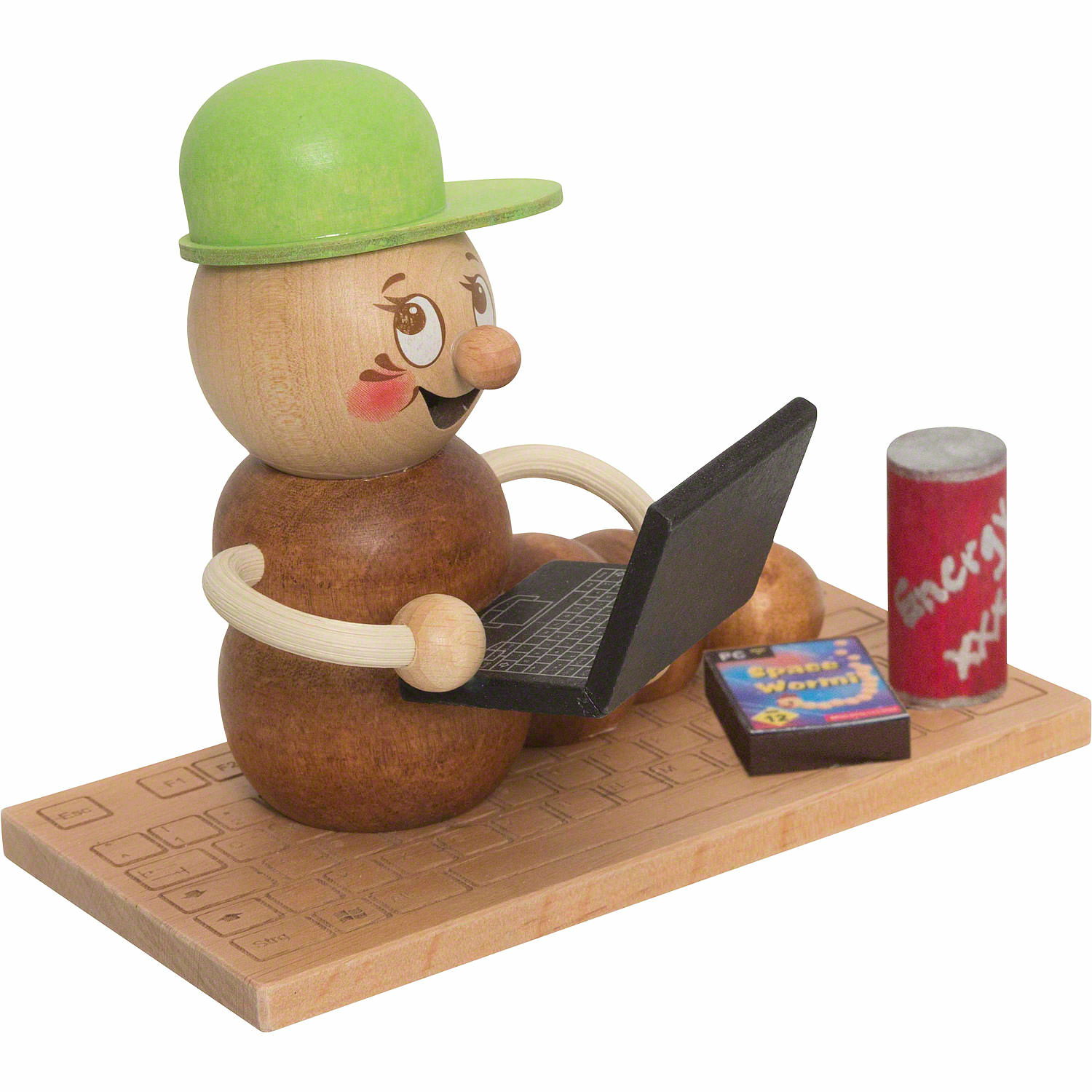 Rauchwurm Rudi/Rosi, Computerwurm Rudi ca. 14 cm