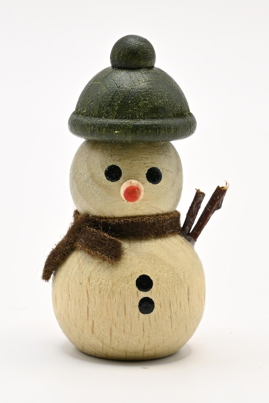 Snowman, green hat