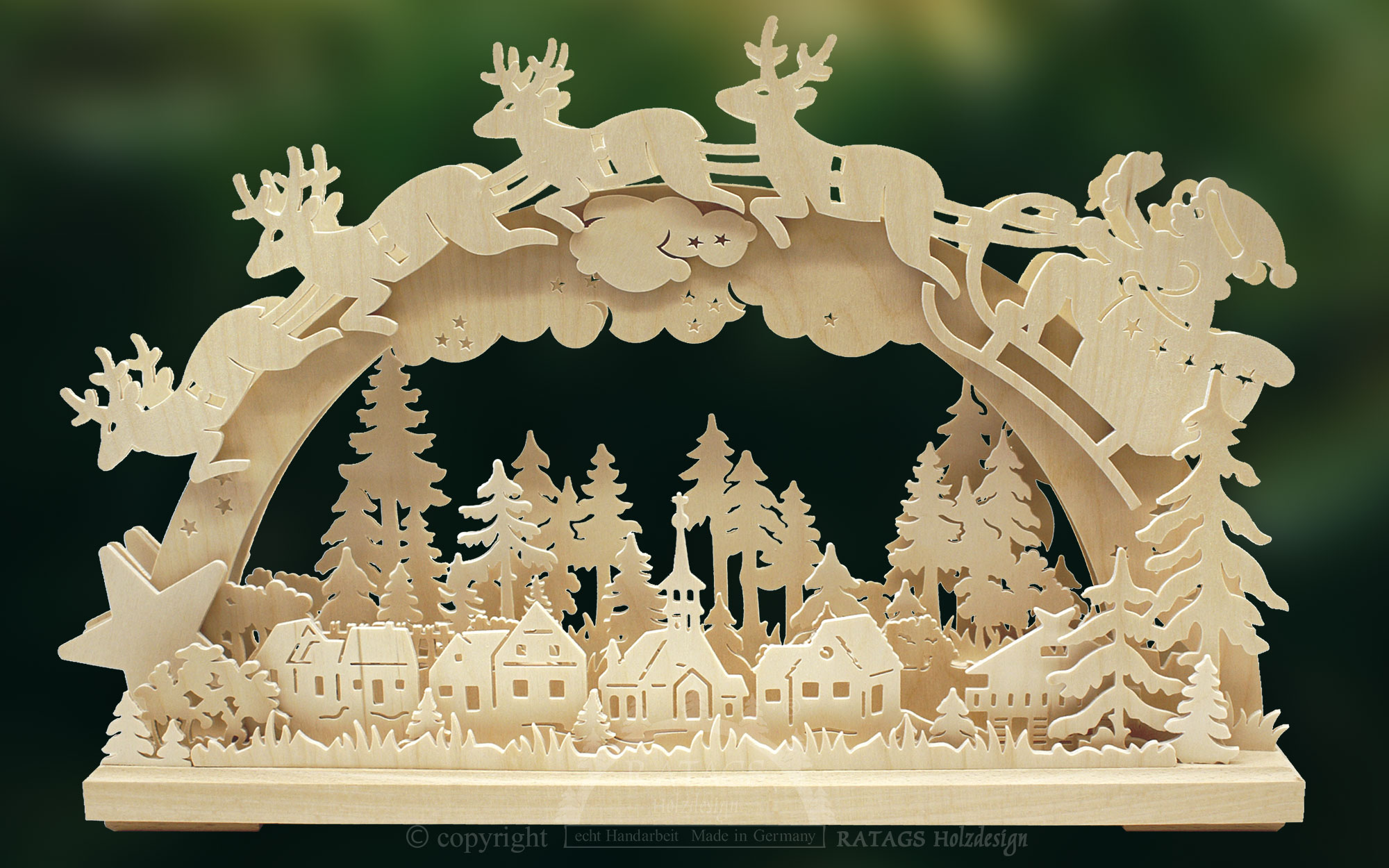 3D-Schwibbogen klein, Santa Claus