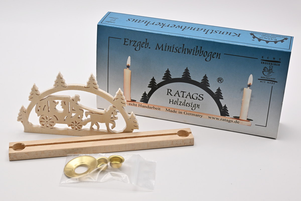 Miniature candle arch stagecoach